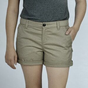 Boston Traders Women's Size 8 Casual Tan Cotton Blend Shorts d1319